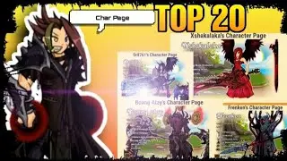AQW: TOP 20 COOL Char Page List | RANDOM LEVELS (2020) #2