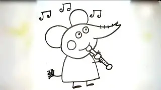 Peppa pig coloring pages - Family fun Activities for kids 💖  sniffycat  - Peppa pig drowing