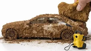 Super Realistic Cleaning of a 1:24 Mercedes-Benz S-Class After an Extreme Dusty Journey