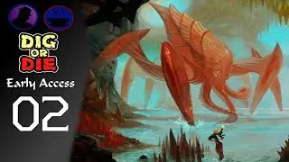 Let's Play Dig Or Die - Early Access - Co-Op - Ep. 2 - Horizontal Guns!