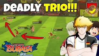 TSUBASA, SCHNEIDER, RYAN TRIO!!? 9 GOALS!!! | CAPTAIN TSUBASA: RANKED MATCH
