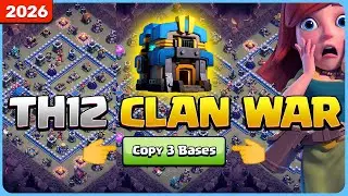 Town Hall 12 Clan War bases (with COPY links 🔗)