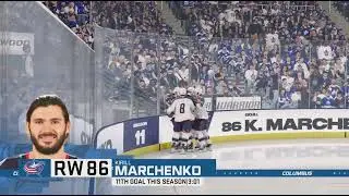 NHL 25 regular season game #49, vs. the Columbus Blue Jackets.