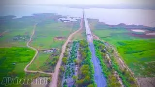 Drone shots, Beautiful view in mangla dam