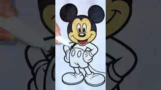 🎨 Coloring Mickey Mouse in My Style | Satisfying Shorts ✨