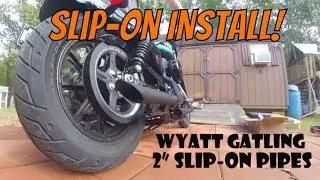 Wyatt Gatling Slip-On Pipes Install/Sound Test! | 2018 Sportster 1200 Iron | MTmotoRider
