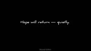 You didn&rsquo;t lose motivation. You lost hope. 🤍