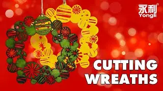 Christmas Wreath Laser Cutting | DIY Holiday Decor by Yongli.#yongli  #christmasdecor #lasercutting