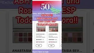 50%OFF!!! ABH Nouveau and Rose Metals Eyeshadow Palette. Today@Sephora!!