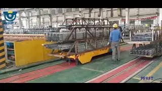 Battery Power Rail Transfer Cart For Pipe Transporting 10 Tons