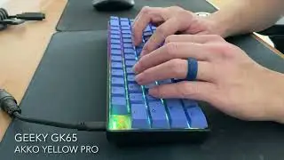 Akko Cream Yellow Pro | Modded GK65 | Keyboard Typing Sounds