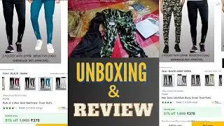 Foxter Solid, Colorblock Men Black, Green Track Pants 👖 Unboxing & review #flipkart #unboxing #video