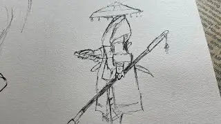 How to draw Samurai in 6 minutes