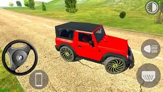 Red Mahindra Thar Monster Offroad Stunts | Indian Car Simulator & Bike Driving 3D Gameplay ActionPro