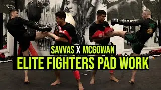 Savvas Michael and Dan MGowan Elite Muay Thai Fighters Pad Work | Siam Boxing