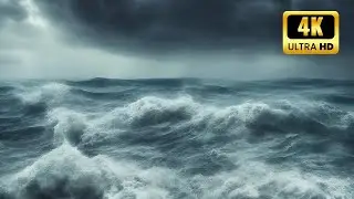 Massive Ocean Waves 4K UHD 🌊 15 Min Stormy Sea Sounds for Sleep, Relax & Focus 🎧 Nature White Noise