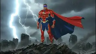 Alphatron futuristic superhero Fist Raised - Animation Test