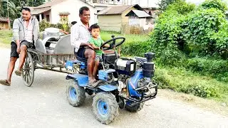 Trolley attachment to mini tiller