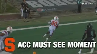Syracuse's Duce Chestnut Snags 1-Handed INT   | ACC Must See Moment