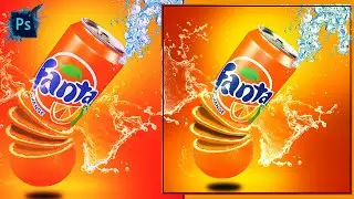 Photoshop Tutorial - Orenge Fanta Can  Poster || Advertising Poster Design || SGX Graphic