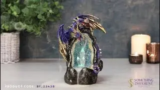 Blue Glowing Dragon Cave Backflow Incense Cone Burner | Something Different Wholesale