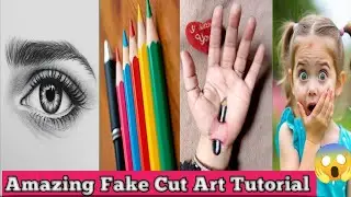 Fake Cut Art Full Tutorial 🔥🔥 Muskan Fake Cut Art 🖌️ #3d 