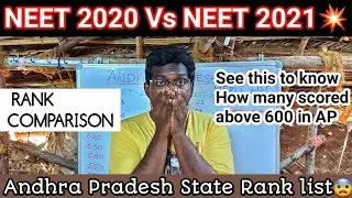 😲NEET RANK 2020 Vs 2021💥| Impact on Tamil Nadu Cut-off 2021😨 | Andhra Pradesh State Rank list 🔥|