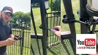 installing an adjustable metal gate latch #shorts #live #diy #irongate