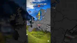 Sweden🇸🇪🥀...| Did your country win the Eurovision 2025🎤? #europe #mapping #eurovision #music