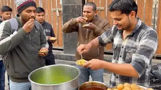 Smiling street vendor sells Fuchka | India street food | Food Documentary 