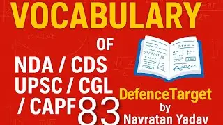 English for NDA CDS AFCAT CGL CAPF SSC UPSC