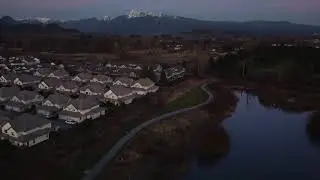 Blakeburn Lagoons Fly Over - Sunset - Feb 11, 2022