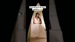 First thing to do after wedding 🤭👀 #couple #wedding #funny