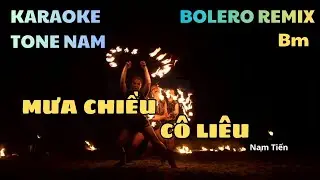 Karaoke Bolero - Tone Nam (Bm) _  Mưa Chiều C&ocirc; Li&ecirc;u  _  cao hơn bản gốc 1 ch&uacute;t