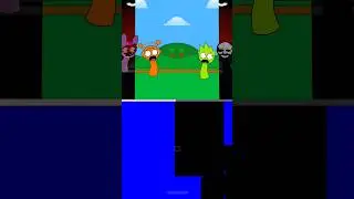 sprunki good and evil chasing VS (animation meme) blue bouncing square from @bluebox404