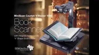 MiniScan Czurtek V-Master 1000 Book Scanner with Duel Lens, V-Shaped Book Cradle
