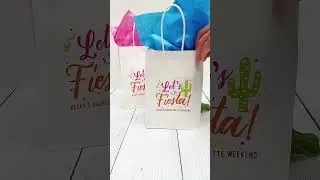Let's Fiesta Custom Party Favor Paper Gift Bags with Handles