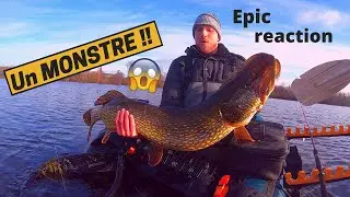 RECORD BROCHET m&eacute;tr&eacute; d'une VIE en BIG BAIT ?! P&ecirc;che du BROCHET en plein HIVER un CARTON !