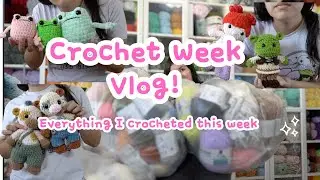 Crochet Week Vlog 🧶  - What I made this week 🐮  - Yarn Haul?? 🛍️