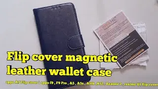 Oppo A7 Flip cover flip cover magnetic leather wallet case | pikkme | Premium Quality mobile cover
