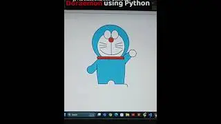 Doraemon by using python code #cartoon #coding #shorts