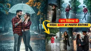 Trending Google Gemini Rainy Retro AI Photo Editing | Instagram Trending Rain photo edit kaise kare