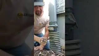 Corregated downspout drain repair