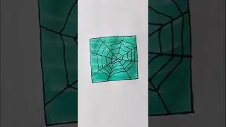 Spider Web 🕸️ Easy Drawing For Kids #spiderweb #spider #kidstvforfun #trending #shorts #halloween