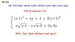 Toán 9 - Cách giải ĐỀ HỌC SINH GIỎI LẠNG SƠN–Hệ phương trình