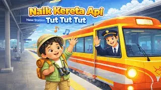 Naik Kereta Api | Lagu Anak Indonesia Populer | Animasi 3D Lucu & Ceria