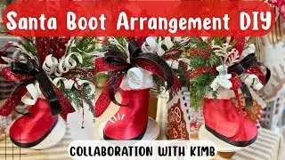 Композиция из сапог Санты своими руками | Lorie Designs с @KimsCraftShop + TMI Gifts Christmas Su...
