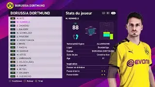 [PES 2020] BORUSSIA DORTMUND created players stats
