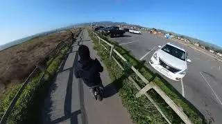 CRUISING ON THE CLIFFS. EUC/PEV. FUN ELECTRIC UNICYCLE RIDE!
