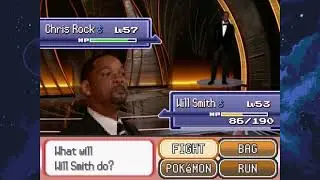 Will Smith slapping Chris Rock (Remade in Pok&eacute;mon)